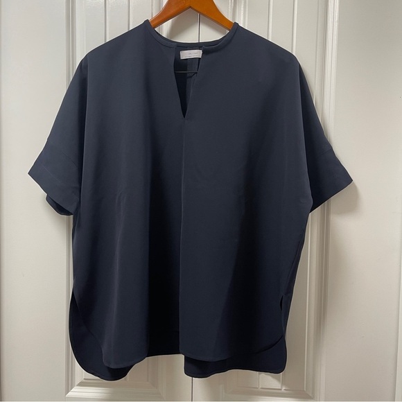 Oak + Fort Tunic Blouse Navy – XS - Picture 2 of 10